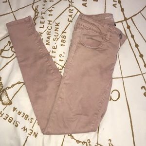 blush american eagle jeggings